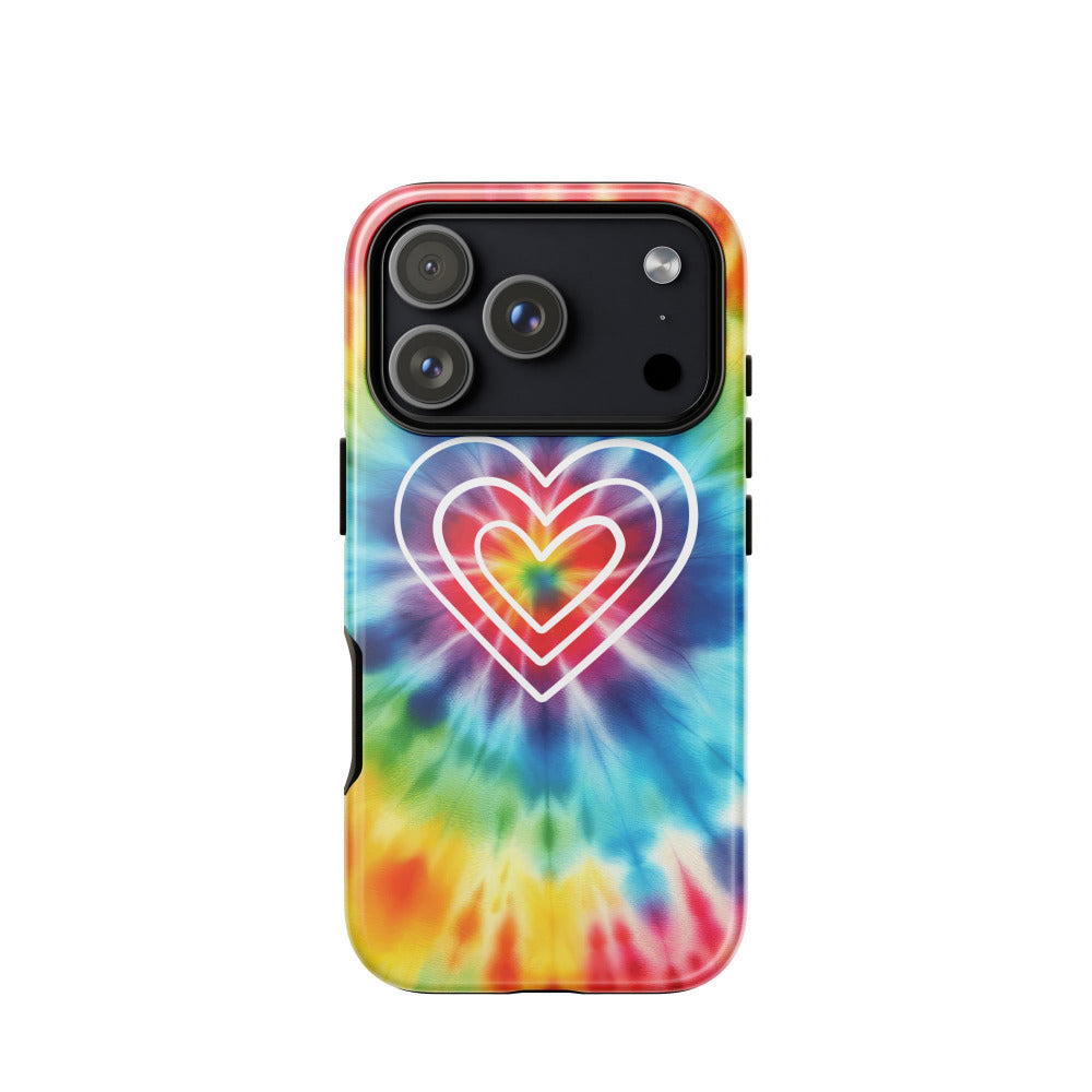 Tie Dye Hearts iPhone 17 Pro Tough Case - Glossy Finish - https://ascensionemporium.net